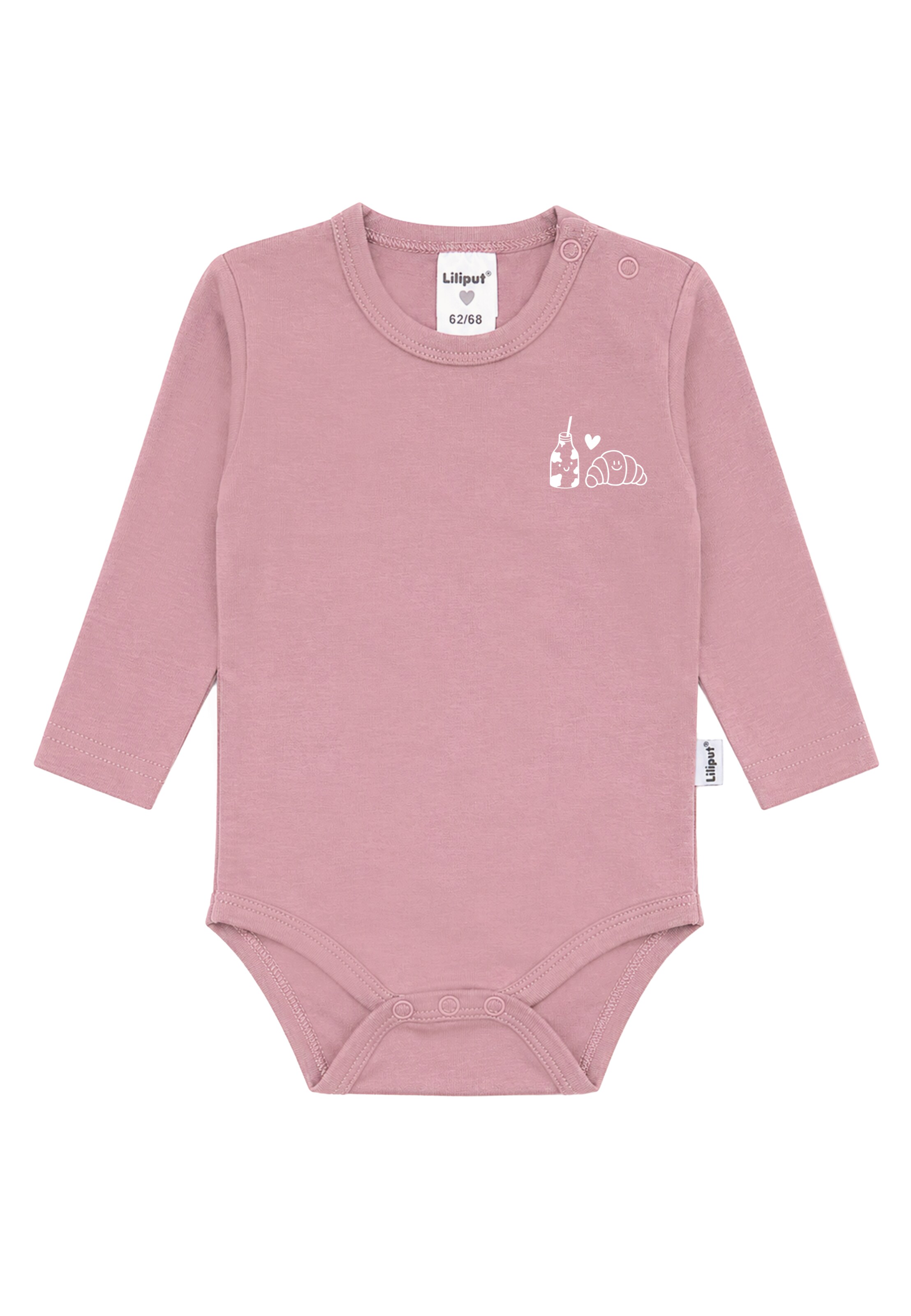 LILIPUT Body 'Milch & Croissant' in Pink: Vorderseite