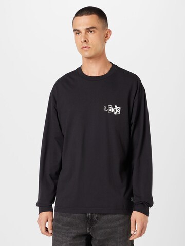 Levi's Skateboarding Shirt 'Skate Graphic Box LS Tee' in Zwart: voorkant