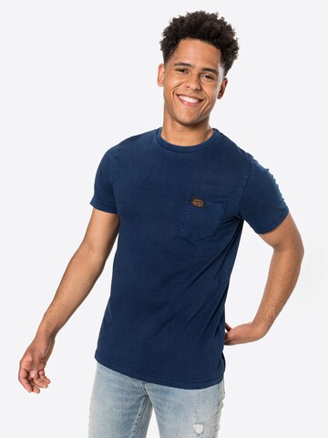 Superdry Tapered Shirt in Blauw: voorkant