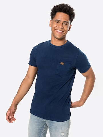 Superdry Tapered Shirt in Blauw: voorkant