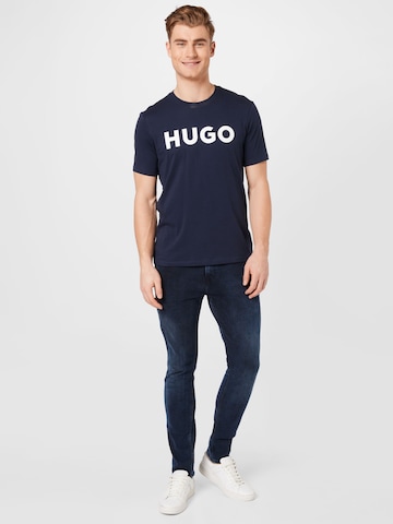 HUGO Red T-shirt 'Dulivio' i blå