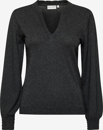 PULZ Jeans Sweater 'Sara' in Black: front