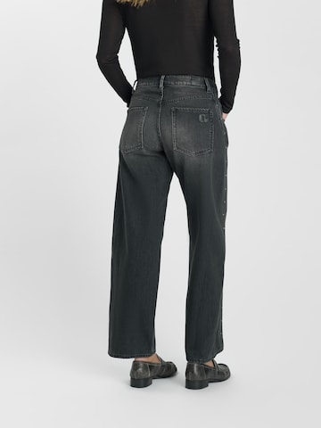 Wide Leg Jean 'LEALY' Le Temps Des Cerises en noir : derrière