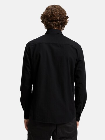 TOM TAILOR DENIM Regular fit Button Up Shirt in Black