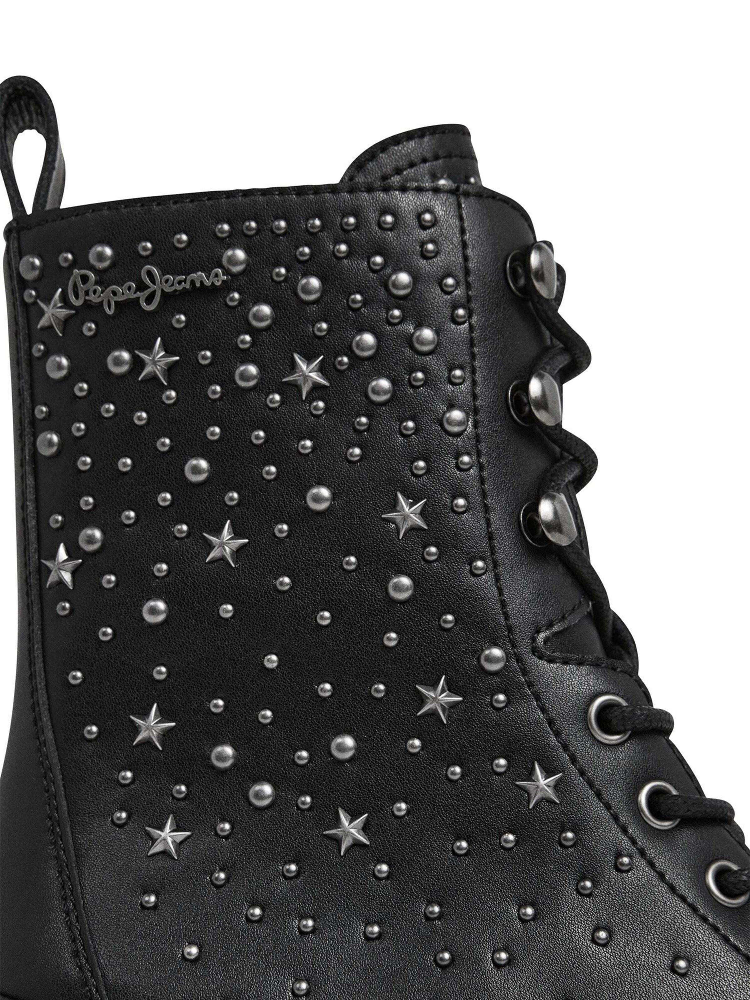 Pepe Jeans Lace-up bootie in Black
