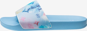 19V69 ITALIA Muiltjes 'Mika' in Blauw: voorkant