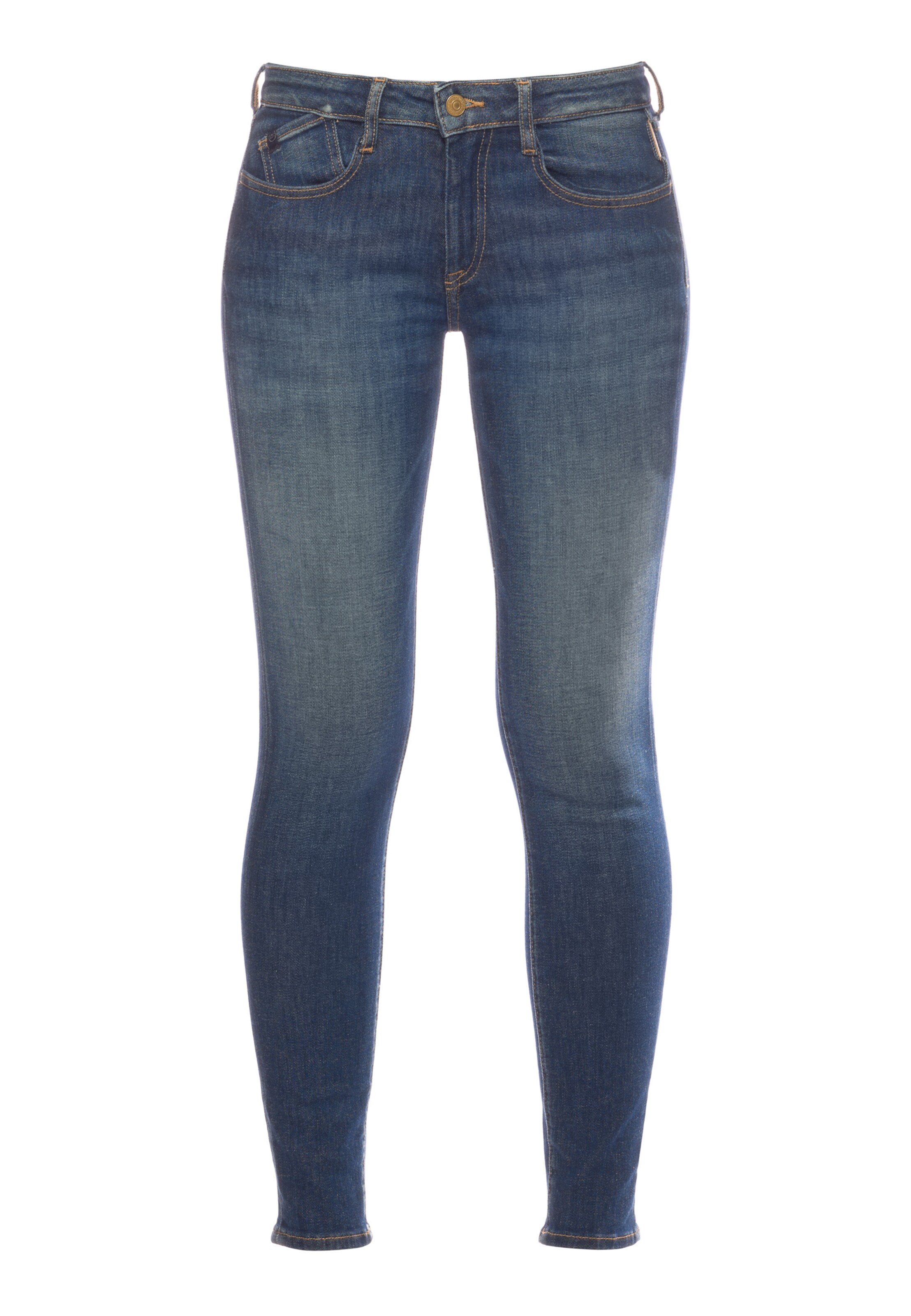 Coupe slim Jean Le Temps Des Cerises en bleu : devant