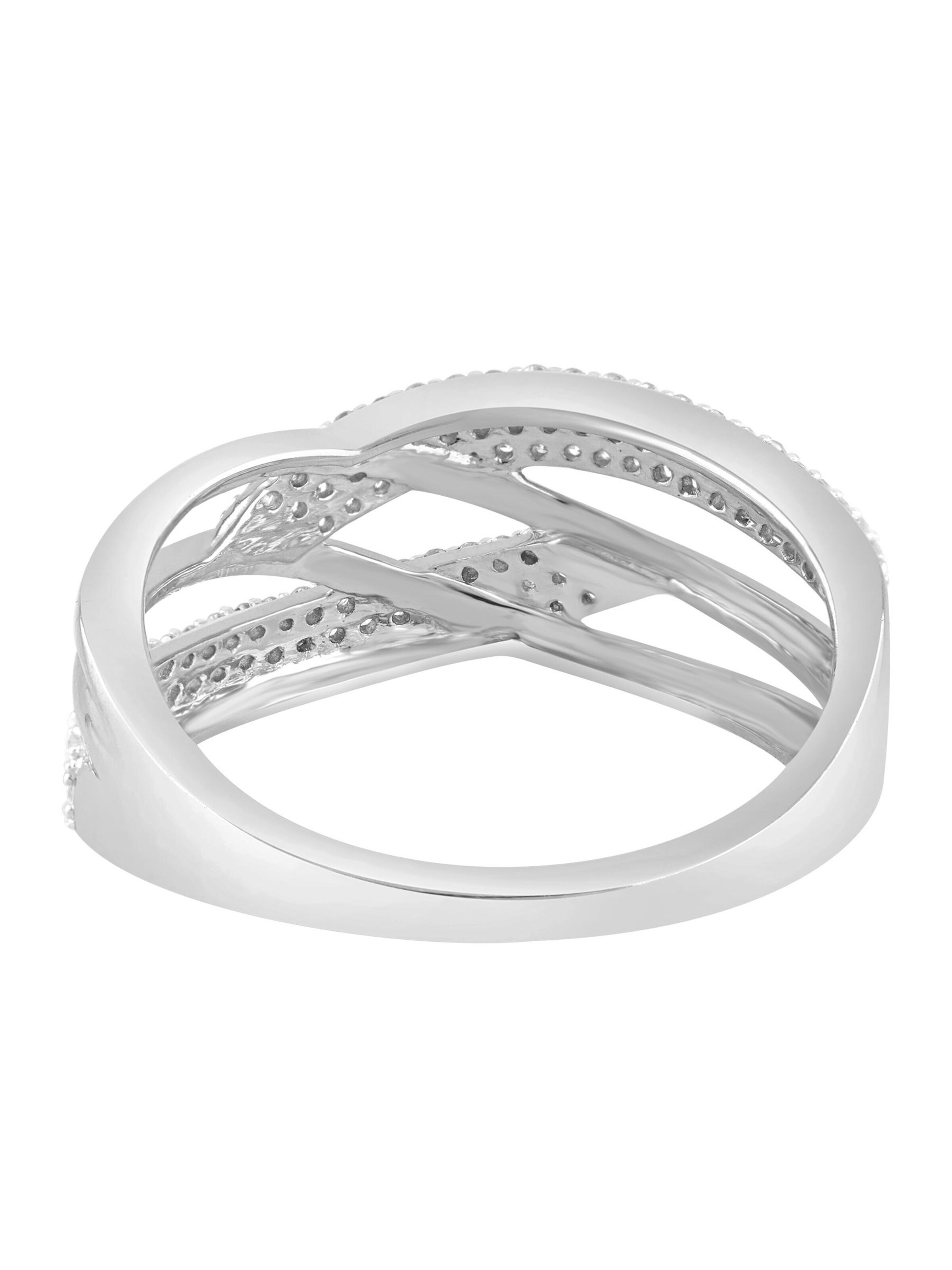Diamant Exquis Ring 'Ring aus 375 Weißgold mit Diamant' in Silver