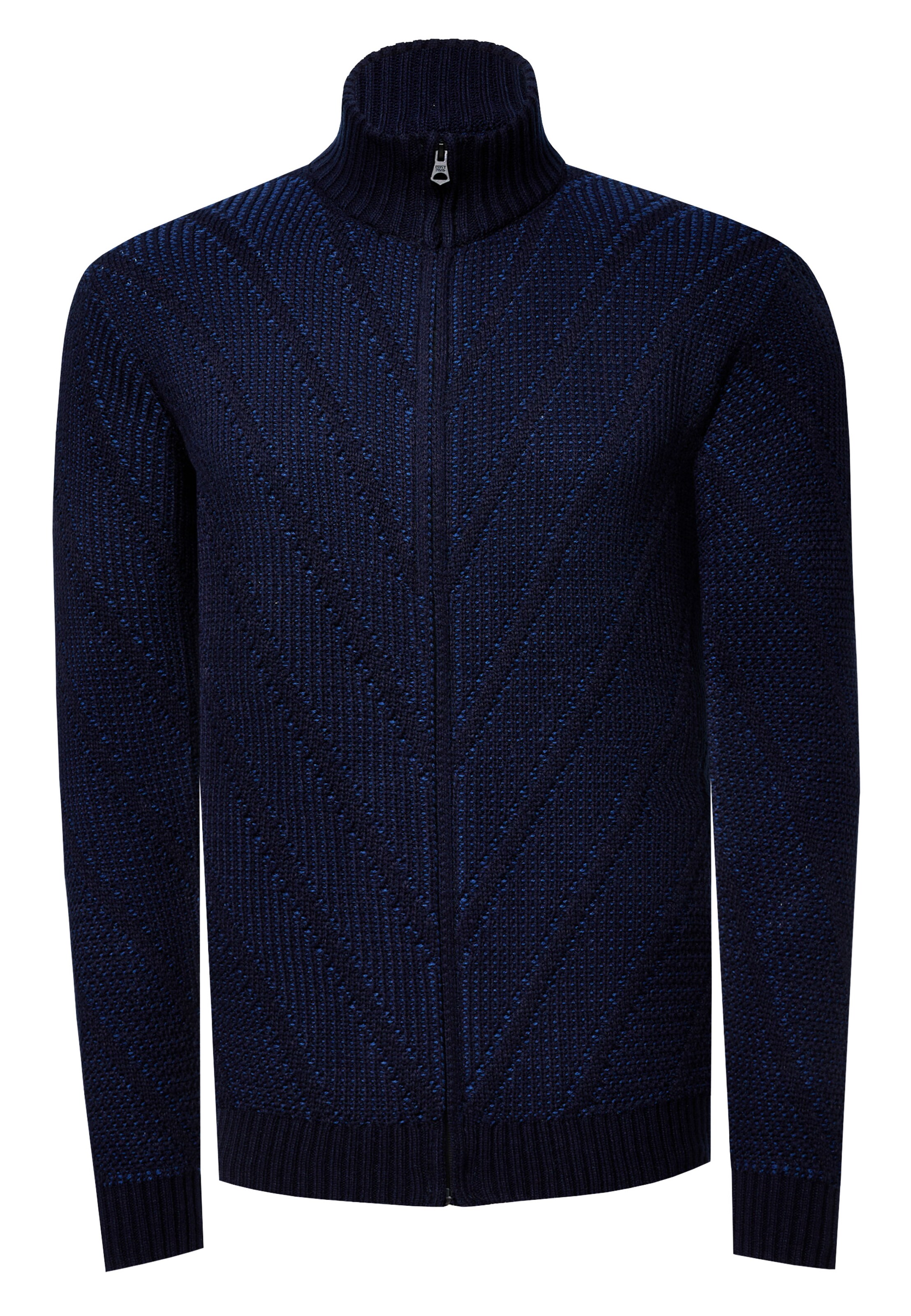 Rusty Neal Strickjacke in Blau: Vorderseite