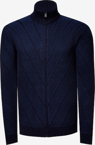 Rusty Neal Knit Cardigan in Blue: front