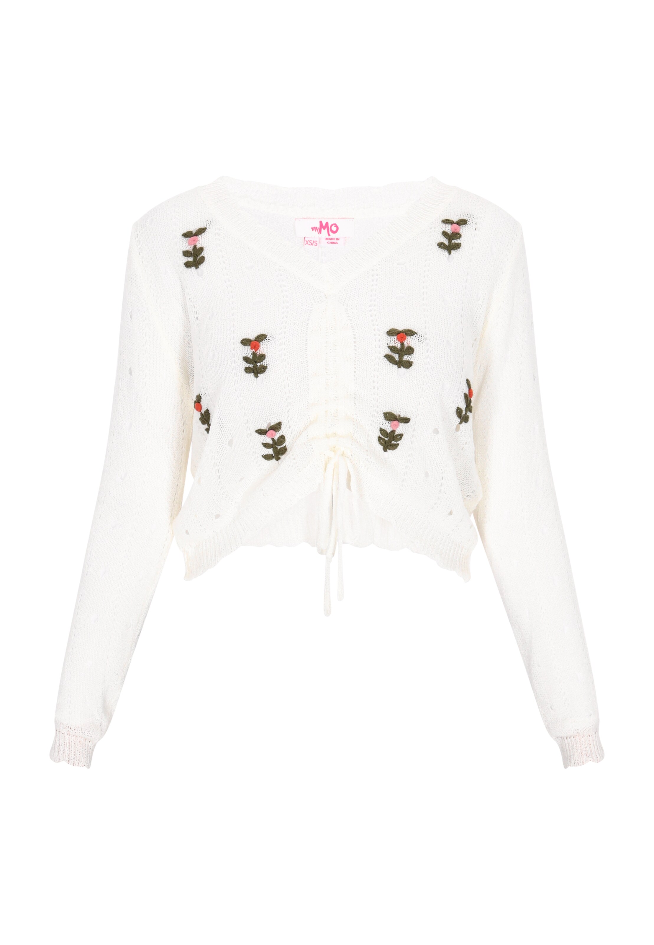 MYMO Trui 'Comfy' in Wit: voorkant