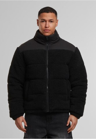 Veste en polaire Urban Classics en noir : devant