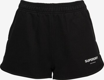 Superdry Workout Pants in Black: front