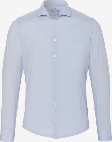 Hatico Slim fit Button Up Shirt in Blue: front