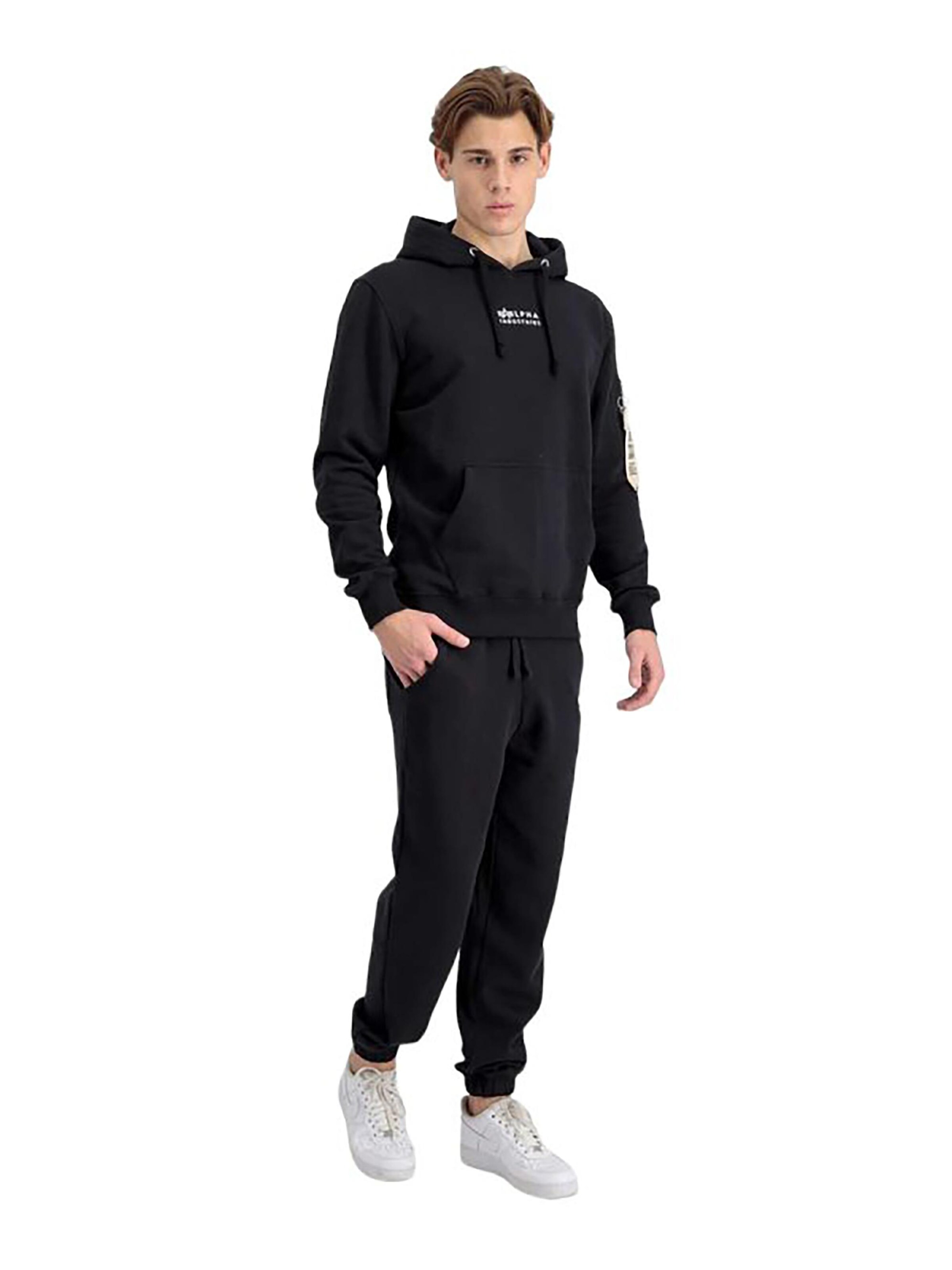 ALPHA INDUSTRIES Sweatshirt 'Organics EMB' in Black