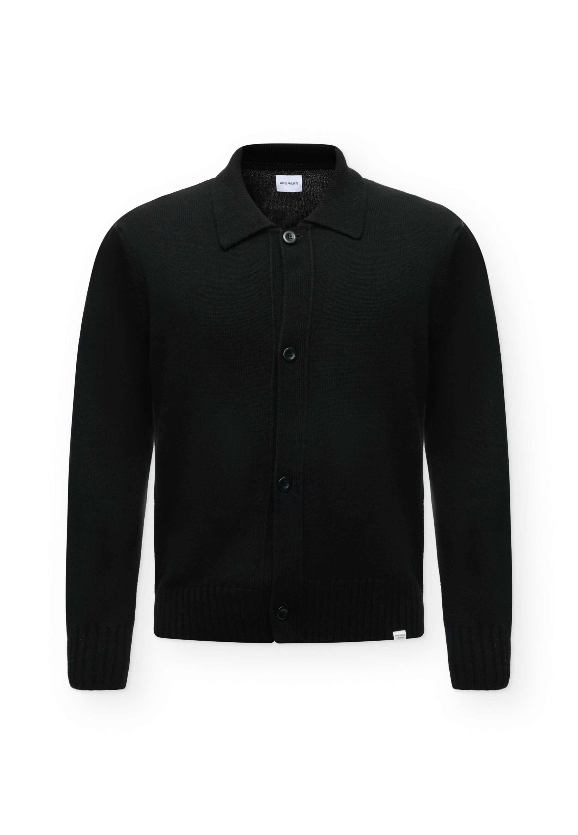 NORSE PROJECTS Kofta 'Aldrup' i svart: framsida