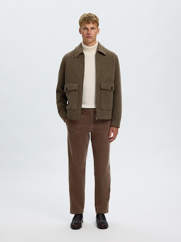 SELECTED - Tapered Pantalón en marrón