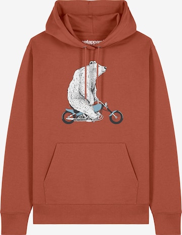 Sweat-shirt 'Bär auf Bike' Watapparel en marron : devant