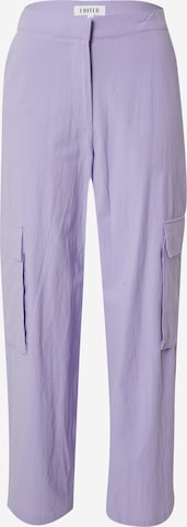 Bootcut Pantalon cargo 'Nannette' EDITED en violet : devant