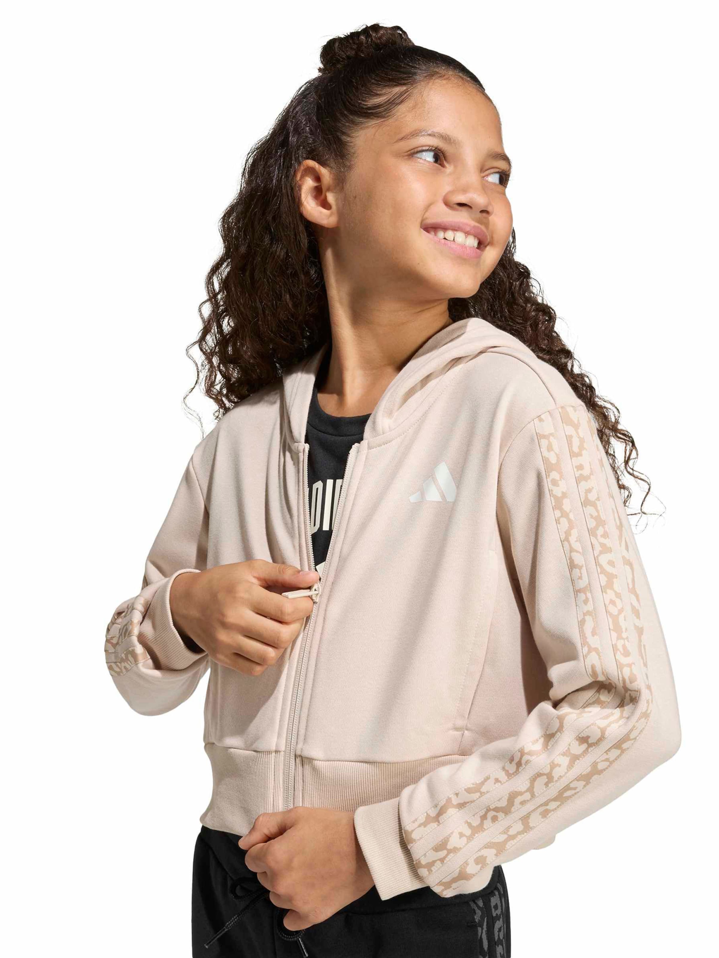 ADIDAS SPORTSWEAR - Sudadera con cremallera deportiva en gris: frente