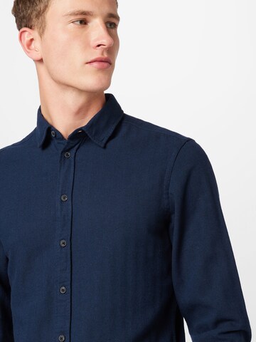 BLEND Regular fit Button Up Shirt in Blue