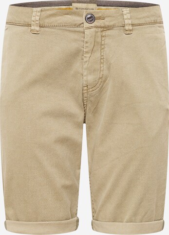 Pantalon chino TOM TAILOR en beige : devant