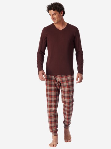 SCHIESSER Long Pajamas ' Casual Essentials ' in Beige
