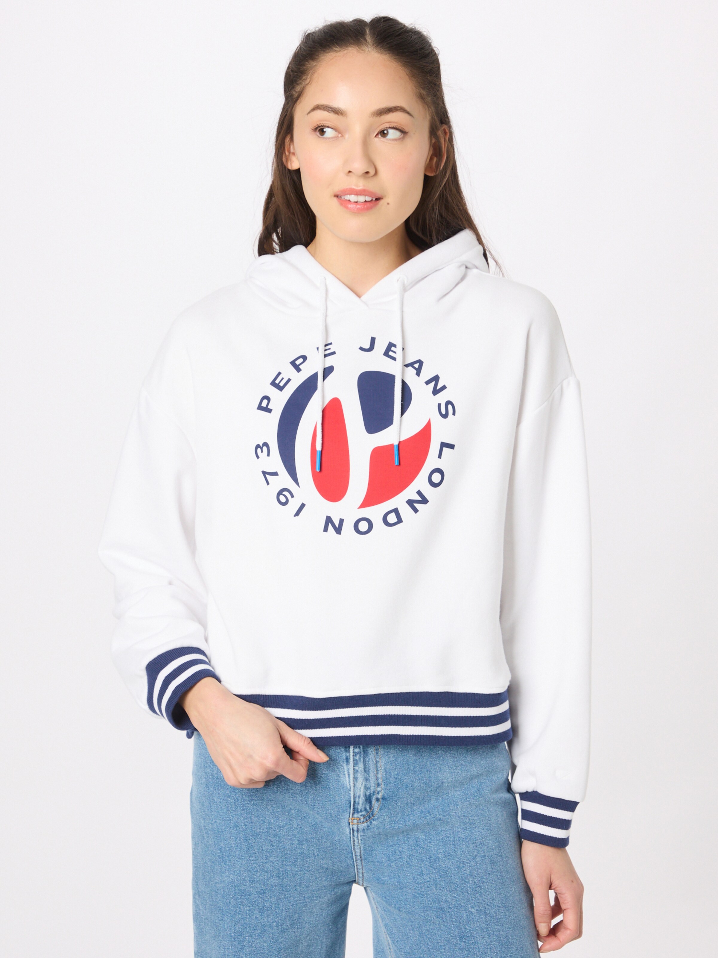 Frauen Sweat Pepe Jeans Sweatshirt 'CHERIE' in Weiß - SN95825 Frauen Sweat Pepe Jeans Sweatshirt 'CHERIE' in Weiß - SN95825