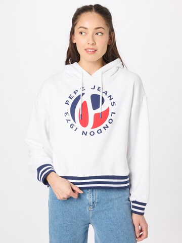 Pepe Jeans Sweatshirt 'CHERIE' in Weiß: predná strana