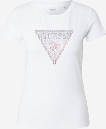 T-shirt GUESS en blanc : devant