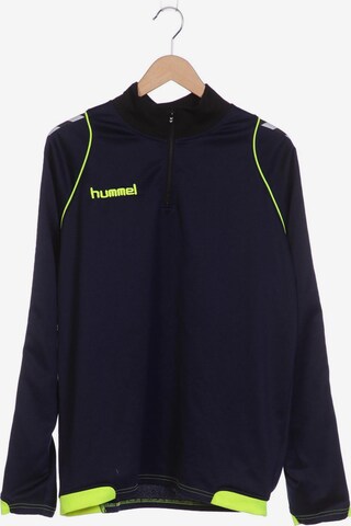 Hummel Sweatshirt & Zip-Up Hoodie in XL in Blue: front