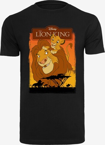 T-Shirt 'Disney König der Löwen Simba und Mufasa' F4NT4STIC en noir : devant