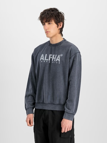 ALPHA INDUSTRIES Sweatshirt 'Stencil' in Blau: Vorderseite