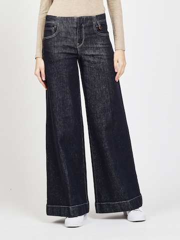 Gang Tapered Jeans '94POPPY PALAZZO' in Zwart: voorkant
