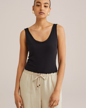 WE Fashion - Top en negro: frente