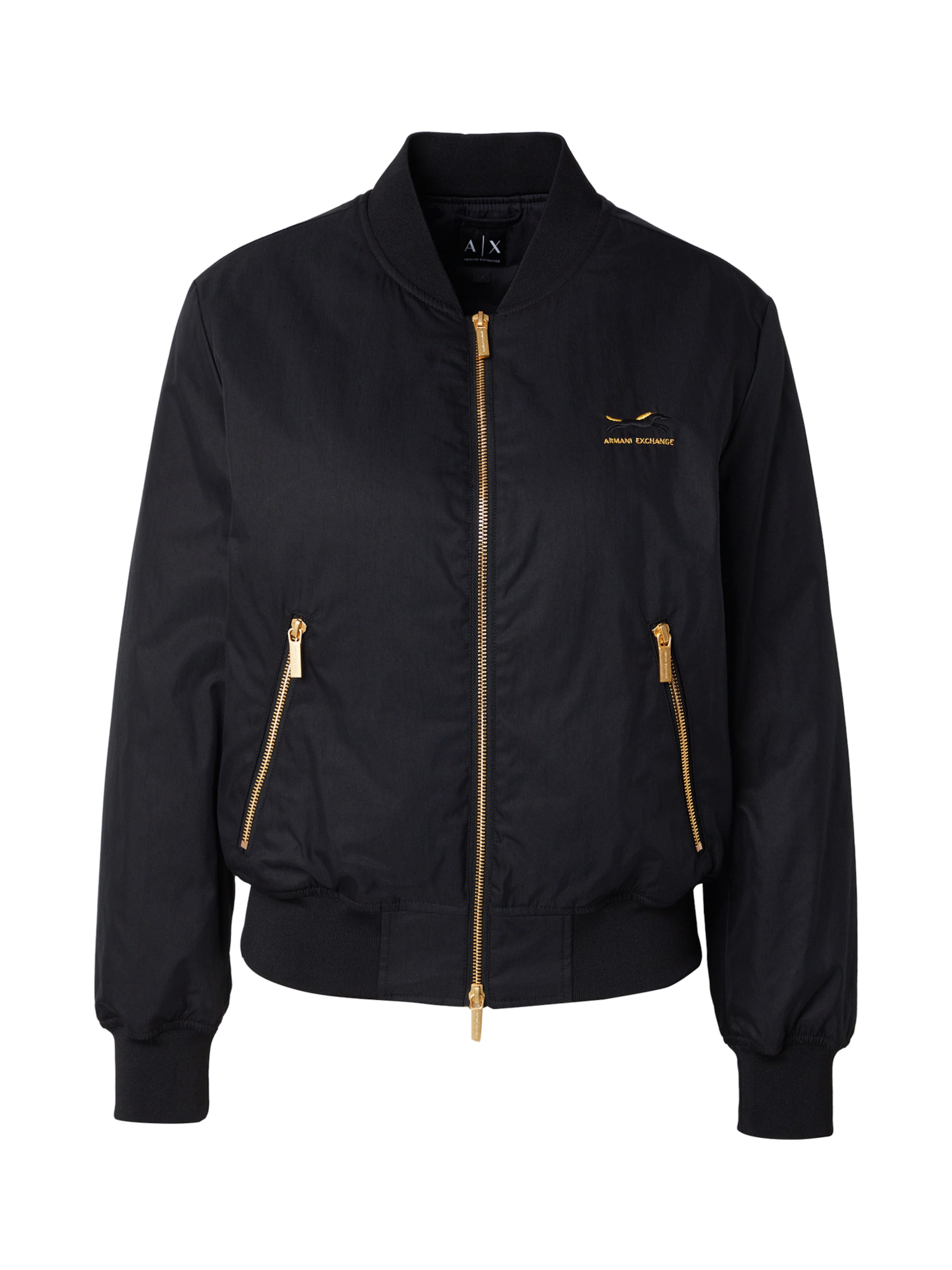 ARMANI EXCHANGE Φθινοπωρινό και ανοιξιάτικο μπουφάν σε μαύρο: μπροστά