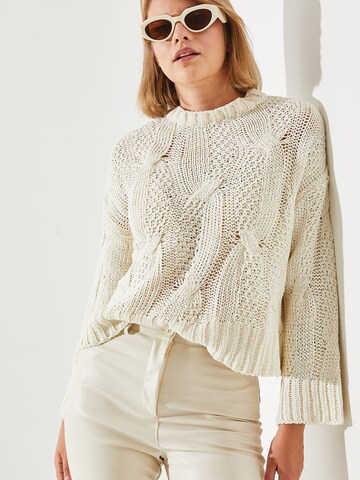 Bianco Lucci Pullover in Beige: Vorderseite