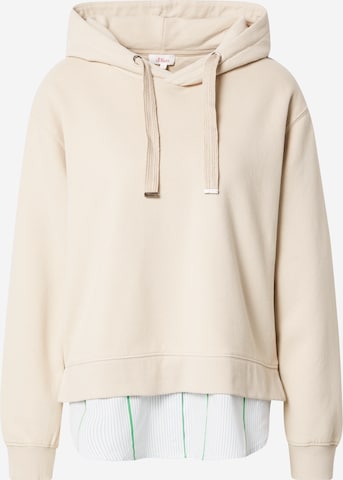 Sweat-shirt s.Oliver en beige : devant