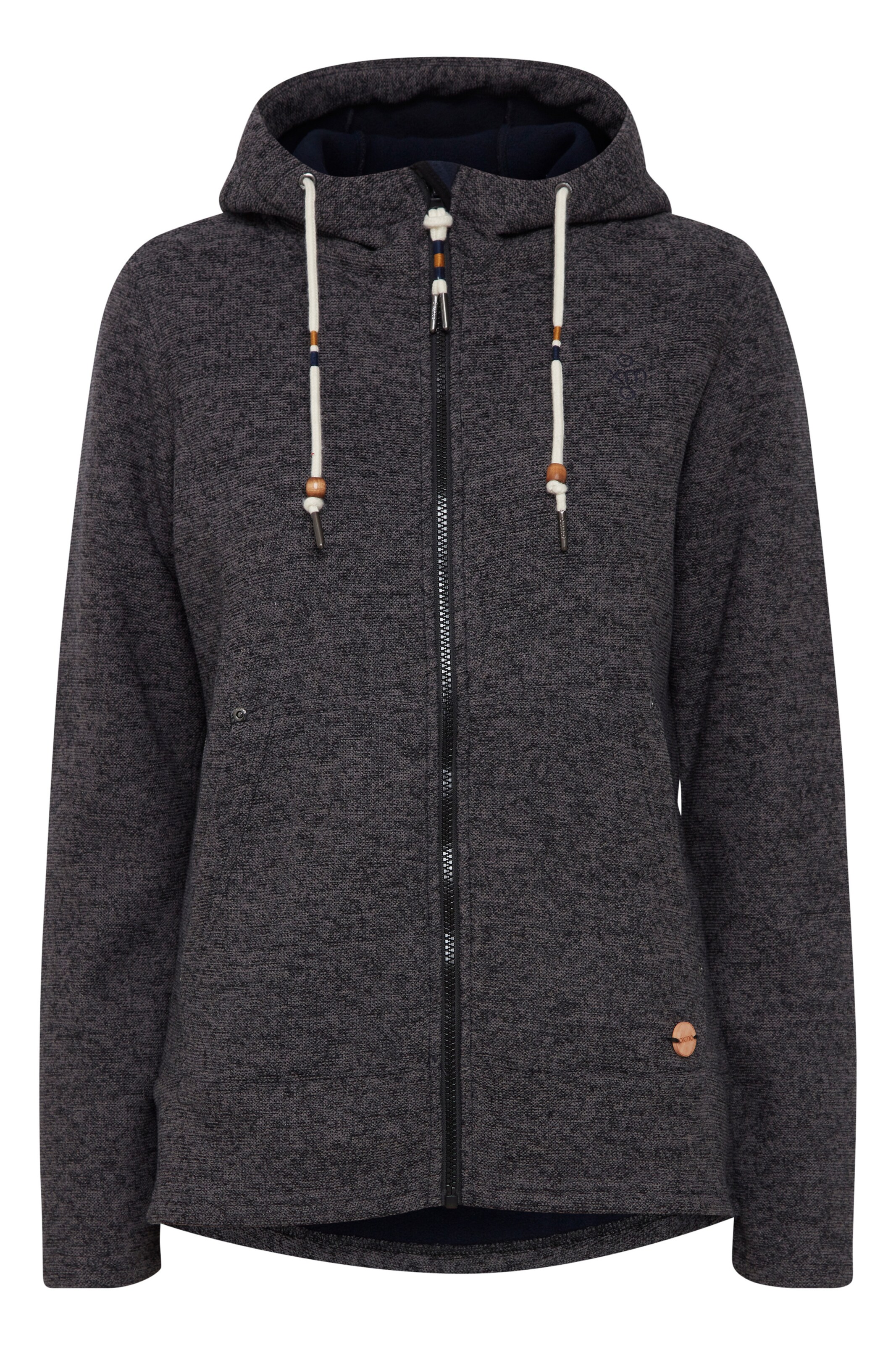 Oxmo Fleecejacke 'FIA' in grau, Produktansicht