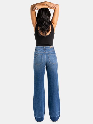 Articles of Society Wide Leg Jeans 'Soho' in Blau