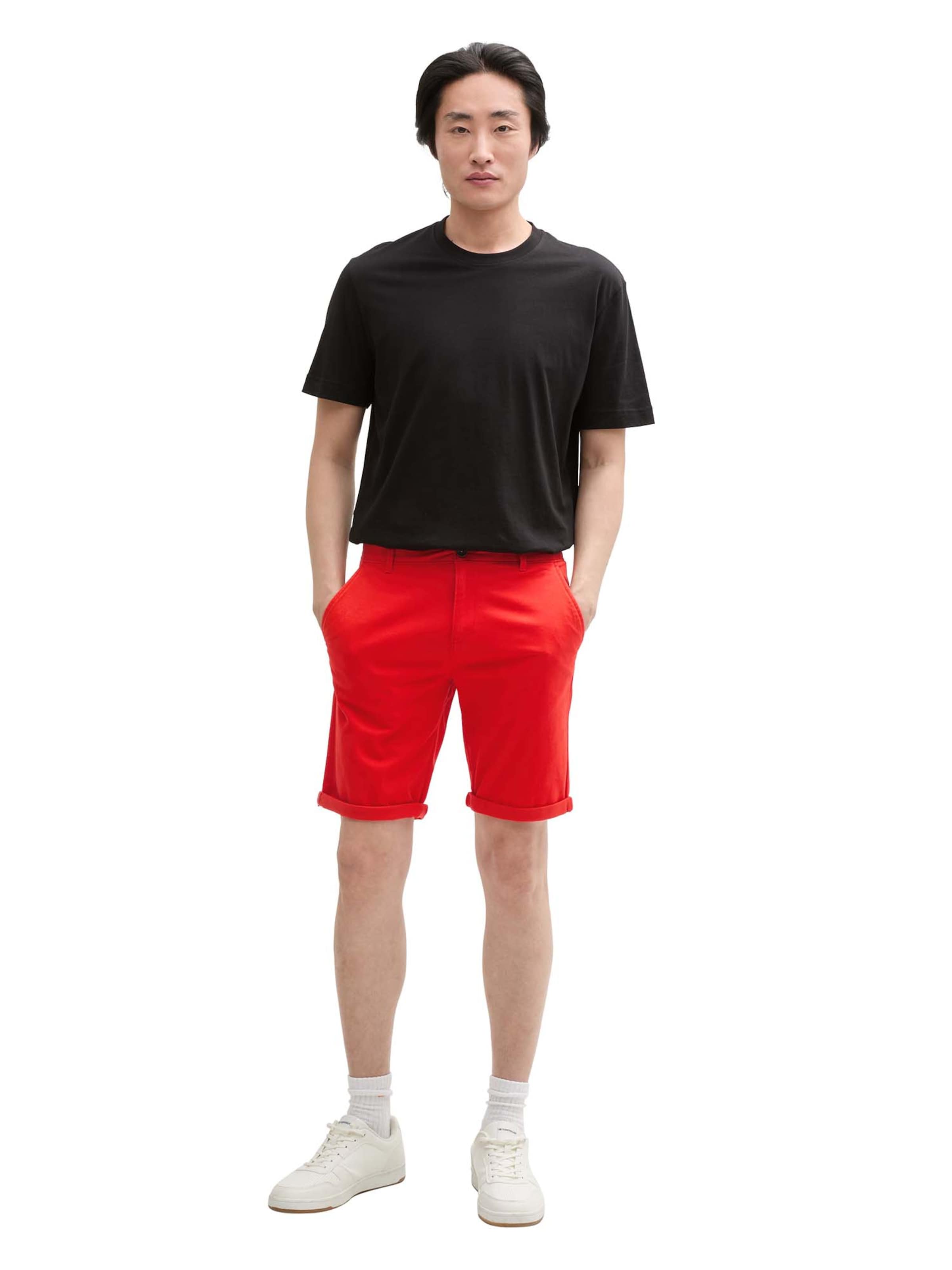 TOM TAILOR Úzky strih Chino nohavice - Červená