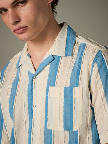 Next Regular fit Button Up Shirt in Blue