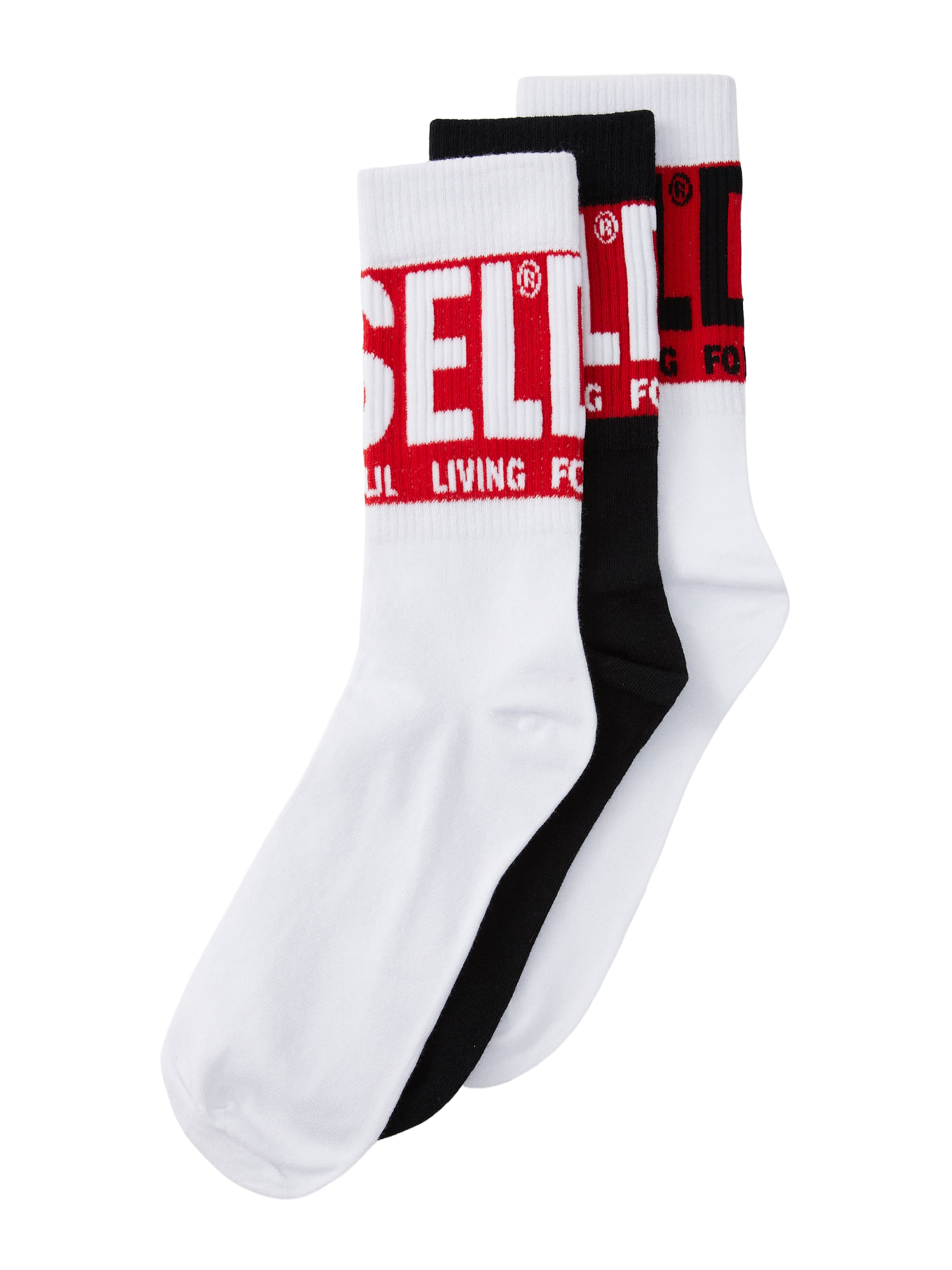 DIESEL Socken 'SKM-RAY' in Schwarz: Vorderseite