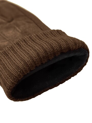 KESSLER Full Finger Gloves in Brown
