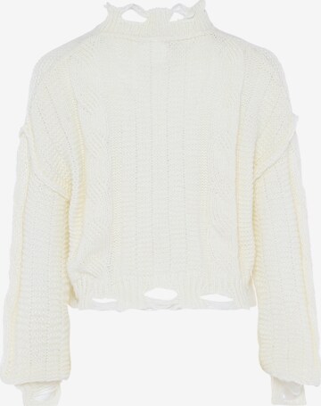 MYMO Knit Cardigan in White