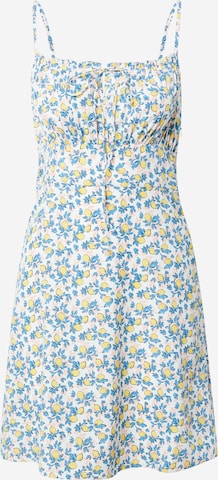 NEON & NYLON Letní šaty – modrá: přední strana