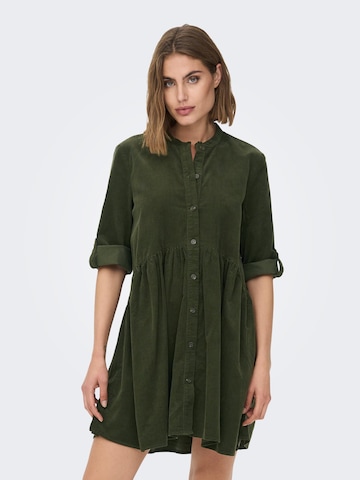 ONLY Skjortklänning 'Chicago' i grön: framsida