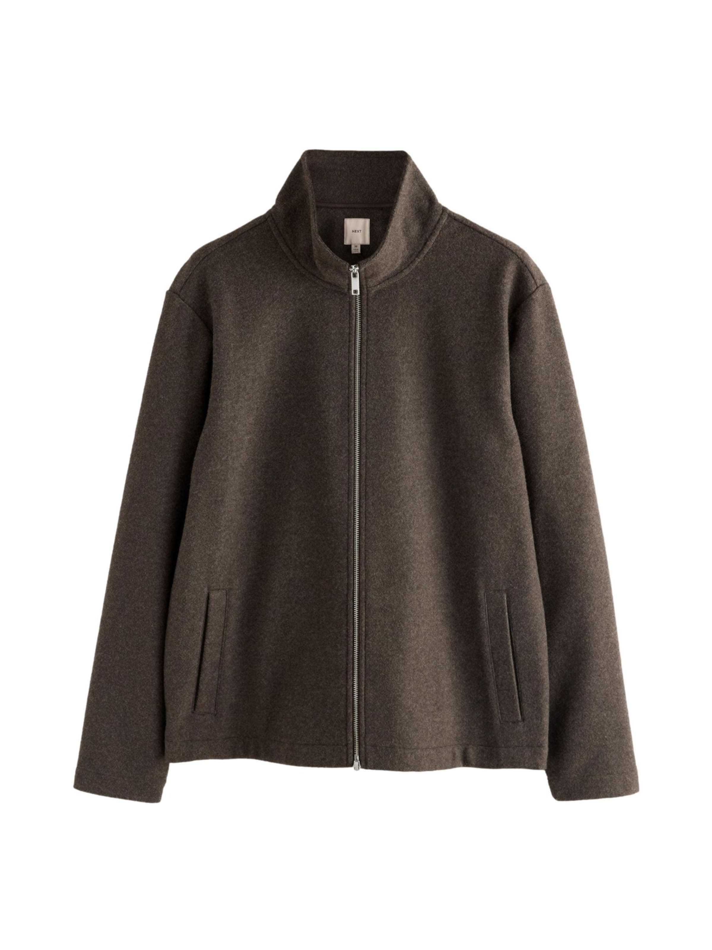 Jachetă  fleece de la Next pe maro: față