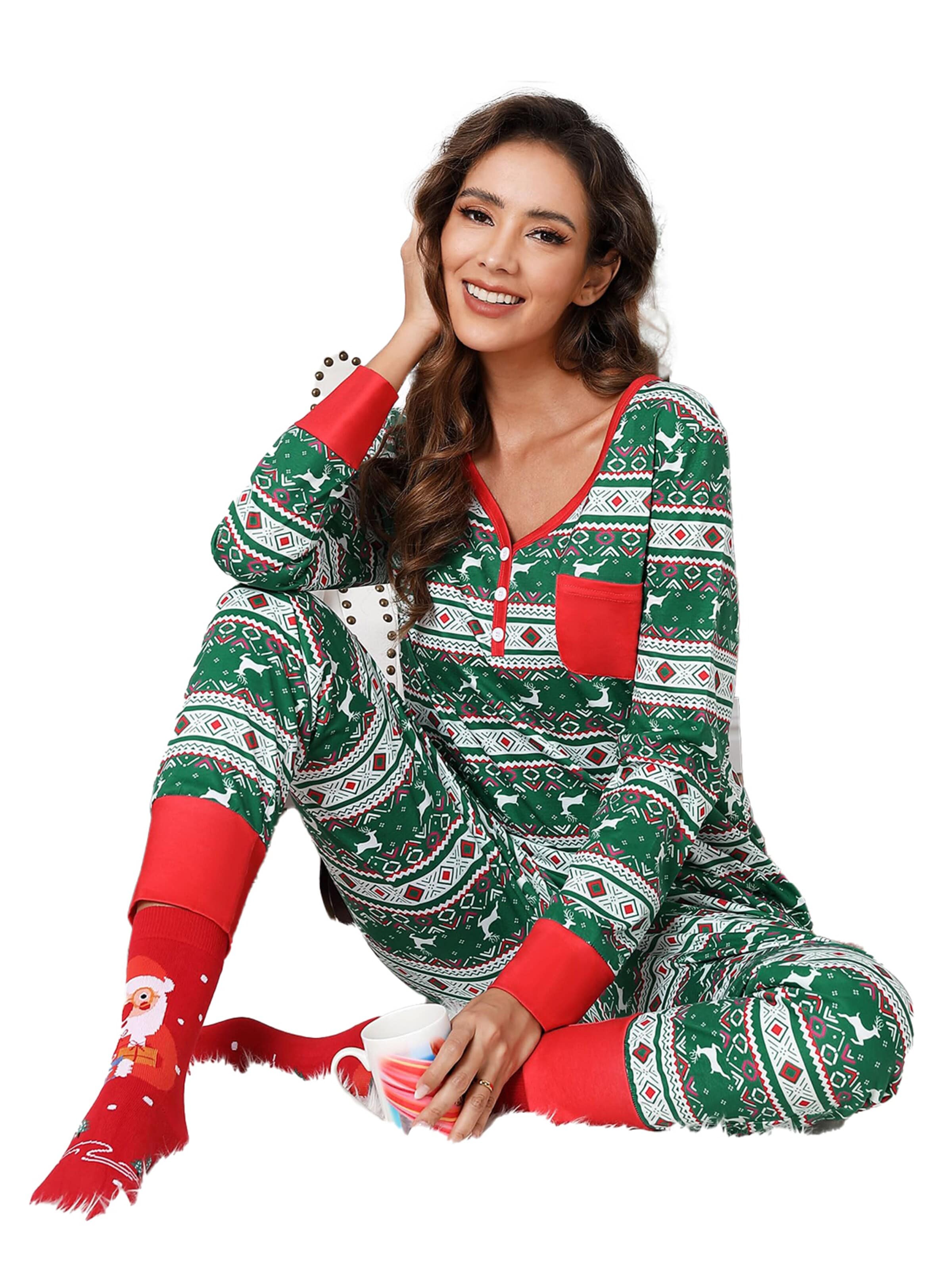 KoJooin Piżama 'Weihnachts' w kolorze zielony