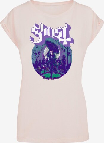 Merchcode Shirt 'Ghost - Pastel Ashes' in Roze: voorkant